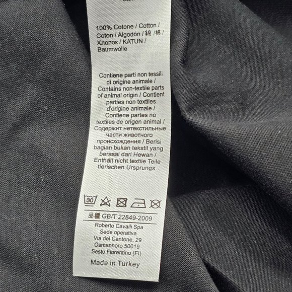 Roberto CavalliFoil Crest Graphic T-Shirt - Black - Picture 5 of 5